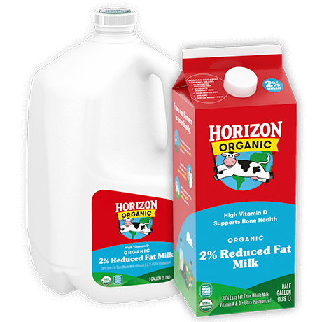 Organic reduced fat milk