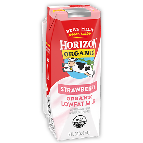 Organic Lowfat Strawberry Milk Box